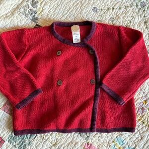 Tea Collection red button sweater 3T